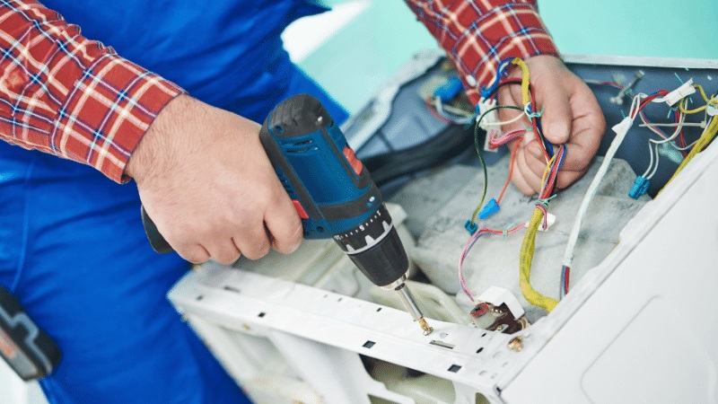 Kalecik Dominox Dominox çamaşır makinesi kart tamiri – Su almama arızası orijinal parça ile giderildi. - Teknik servis örneği